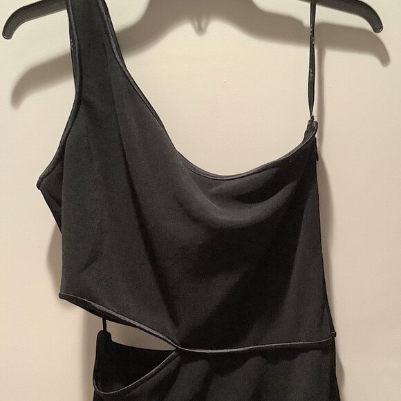 ABS One-shoulder Black Formal Dress by Allen Schwartz - Picture 3 of 16